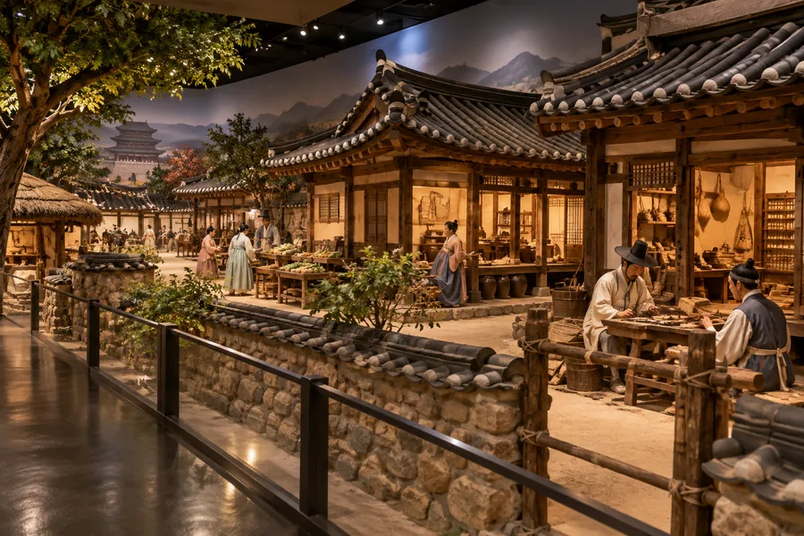 Pameran di dalam Museum Rakyat Korea