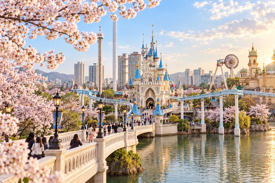 Magic Castle dan atraksi luar ruangan di Magic Island